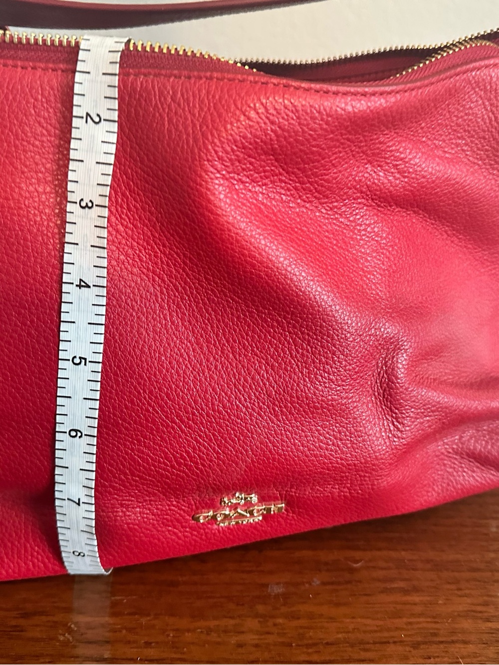 Coach Celeste bag red pebble leather NWT - Picture 8 of 10